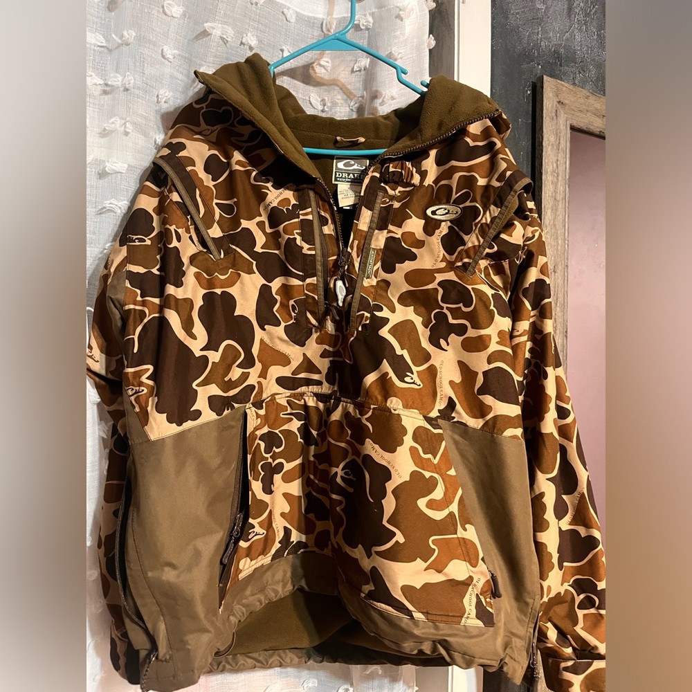 drank jacket. brand new, worn once! size large!
